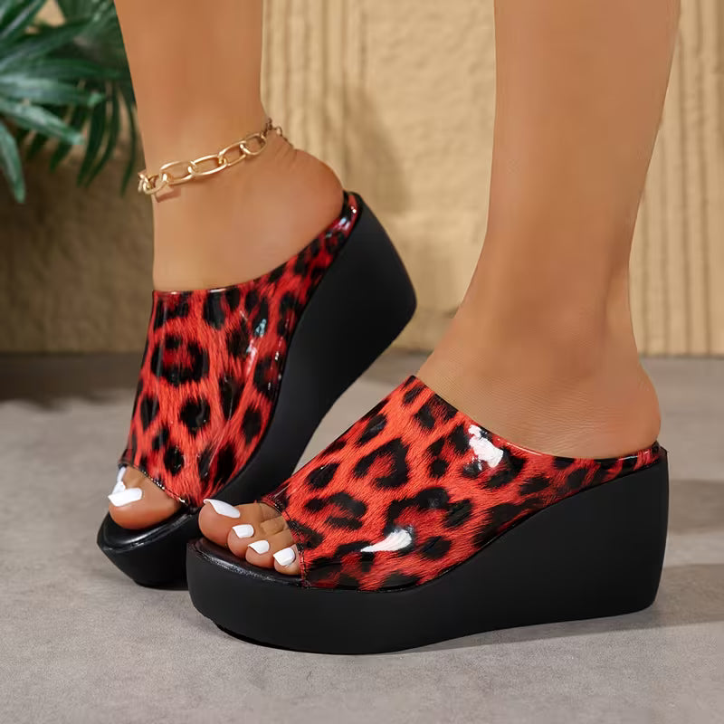 Tamanco Feminino Leopartty Plataforma Anatômico Conforto Premium