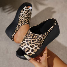 Tamanco Feminino Leopartty Plataforma Anatômico Conforto Premium